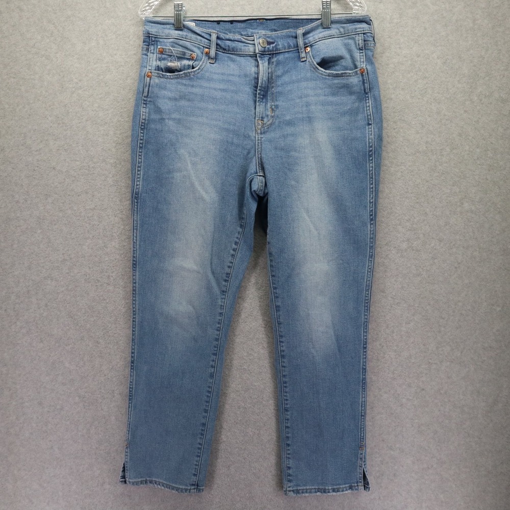 Gap Jeans Womens 32/14R Vintage Slim Mid Rise‎ Stretch Flex 5-Pocket Denim Blue